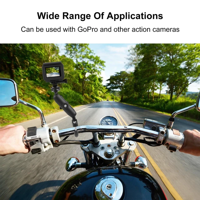 Alt view image 5 of 5 - PULUZ Motorcycle Handlebar Fixed Mount U-Bolt Base Holder for GoPro and Other Action Cameras(Black)