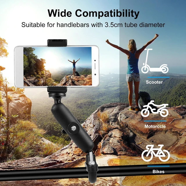Alt view image 4 of 5 - PULUZ Motorcycle Handlebar Fixed Mount U-Bolt Base Holder for GoPro and Other Action Cameras(Black)