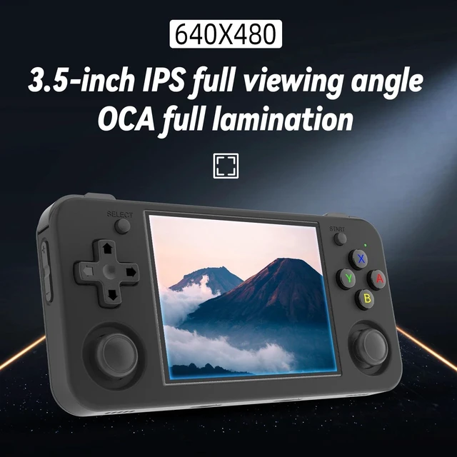 Alt view image 4 of 7 - ANBERNIC RG35XX H Handheld Game Console 3.5 Inch IPS Screen Linux System 64GB (Black)