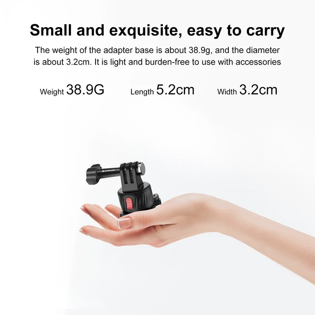 Alt view image 4 of 6 - PULUZ Action Camera Quick Release Magnetic Base Adapter (Black)