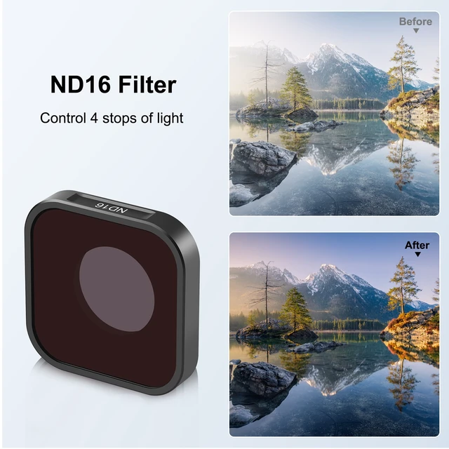 Alt view image 4 of 5 - PULUZ Action Camera ND16 Lens Filter For GoPro HERO13 Black /12 Black /11 Black /11 Black Mini /10 Black /9 Black