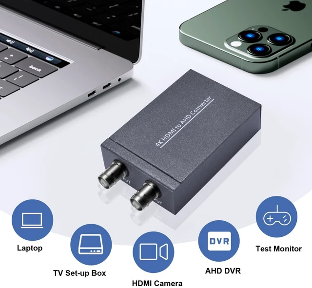 Alt view image 4 of 5 - NK-C9 HDMI to AHD 1080P HD Video Converter NK-C9 HDMI to AHD (Grey)