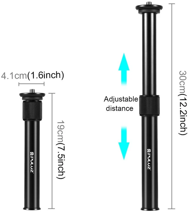 Alt view image 3 of 7 - PULUZ Metal Handheld Adjustable Tripod Mount Monopod Extension Rod for DSLR & SLR Cameras