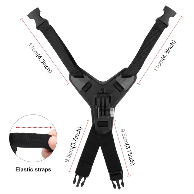 Alt view image 3 of 7 - PULUZ Motorcycle Helmet Chin Strap Mount for GoPro, DJI Osmo Action and Other Action Cameras (Black)