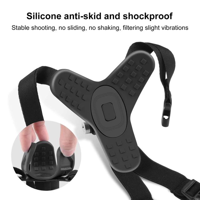 Alt view image 6 of 7 - PULUZ Motorcycle Helmet Chin Strap Mount for GoPro, DJI Osmo Action and Other Action Cameras (Black)