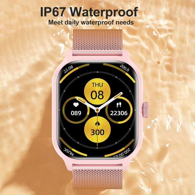 Alt view image 4 of 7 - LEMFO LT10 2.01 inch TFT Screen Smart Watch Supports Bluetooth Call / Health Monitoring Silicone Strap (Pink)