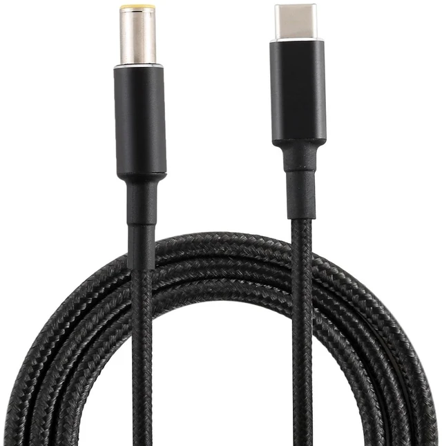 Main image of PD 100W 7.9 x 5.0mm Male to USB-C / Type-C Male Nylon Weave Power Charge Cable, Cable Length: 1.7m