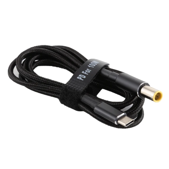 Alt view image 3 of 4 - PD 100W 7.9 x 5.0mm Male to USB-C / Type-C Male Nylon Weave Power Charge Cable, Cable Length: 1.7m