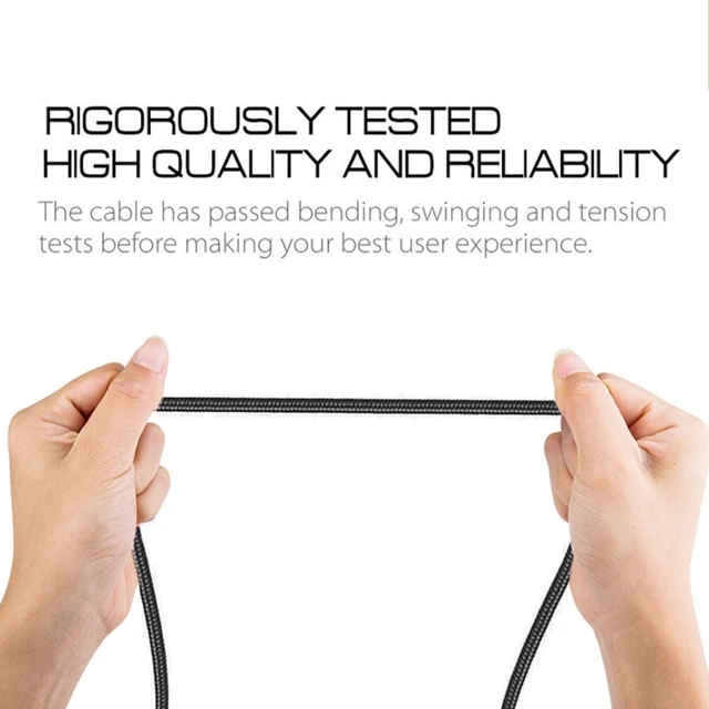 Alt view image 4 of 4 - PD 100W 7.9 x 5.0mm Male to USB-C / Type-C Male Nylon Weave Power Charge Cable, Cable Length: 1.7m