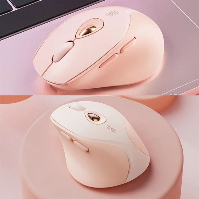 Main image of Inphic DR801 2.4G+Bluetooth 5.0/4.0 Wireless Mouse USB Tri-Mode Mute Rechargeable Girls Office Home Gaming Mouse (Pink)