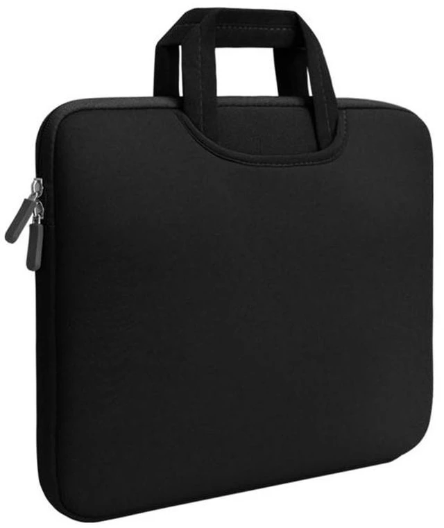 Main image of 15.4 inch Portable Air Permeable Handheld Sleeve Bag for MacBook Air / Pro, and other Laptops, Size: 38x27.5x3.5cm (Black)