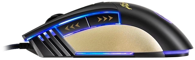 Alt view image 3 of 7 - Apedra iMICE A5 High Precision Gaming Mouse LED four color controlled breathing light USB 7 Buttons 3200 DPI Wired Optical Gaming Mouse for Computer PC Laptop(Black)