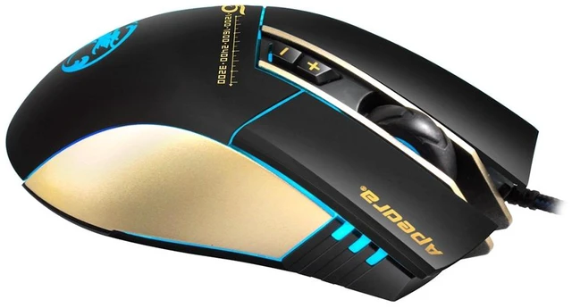 Alt view image 4 of 7 - Apedra iMICE A5 High Precision Gaming Mouse LED four color controlled breathing light USB 7 Buttons 3200 DPI Wired Optical Gaming Mouse for Computer PC Laptop(Black)
