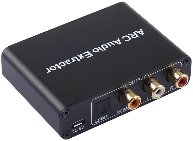 Alt view image 2 of 7 - 192KHz ARC Audio Extractor HDMI ARC to SPDIF + Coaxial + L/R Converter Audio Return Channel Adapter