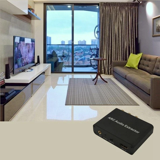 Alt view image 7 of 7 - 192KHz ARC Audio Extractor HDMI ARC to SPDIF + Coaxial + L/R Converter Audio Return Channel Adapter