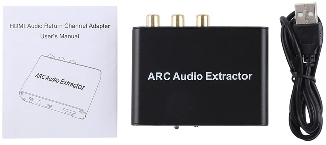 Alt view image 5 of 7 - 192KHz ARC Audio Extractor HDMI ARC to SPDIF + Coaxial + L/R Converter Audio Return Channel Adapter