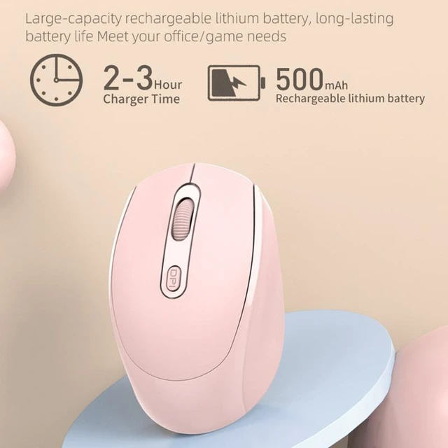 Alt view image 5 of 7 - M107 4-buttons 1600 DPI 2.4GHz Wireless Rechargeable Mouse (Green)