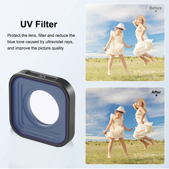 Alt view image 5 of 5 - PULUZ Action Camera UV Lens Filter For GoPro HERO13 Black /12 Black /11 Black /11 Black Mini /10 Black /9 Black
