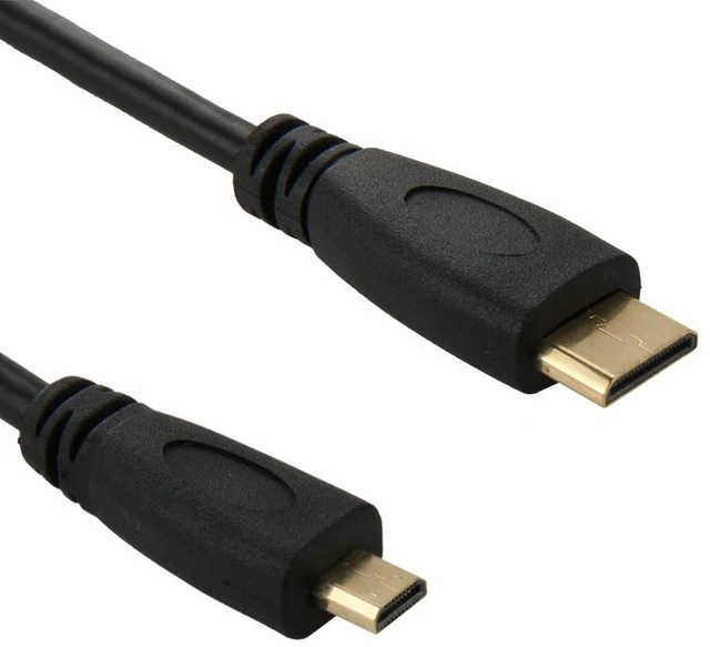 Alt view image 2 of 3 - 1m Mini HDMI Male to Micro HDMI Male Adapter Cable