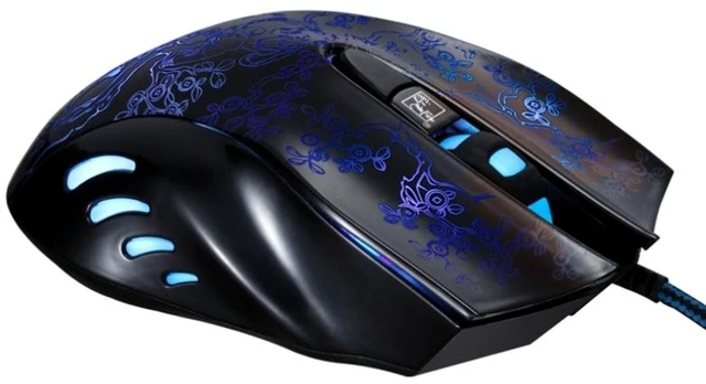 Main image of 169 USB 2400DPI Four-speed Adjustable LED Backlight Wired Optical E-sport Gaming Mouse with Counter Weight, Length: 1.45m(Black)