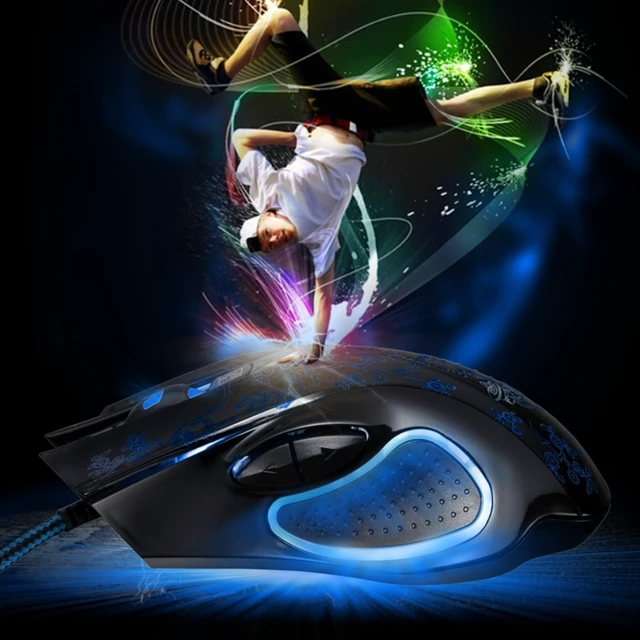 Alt view image 4 of 4 - 169 USB 2400DPI Four-speed Adjustable LED Backlight Wired Optical E-sport Gaming Mouse with Counter Weight, Length: 1.45m(Black)