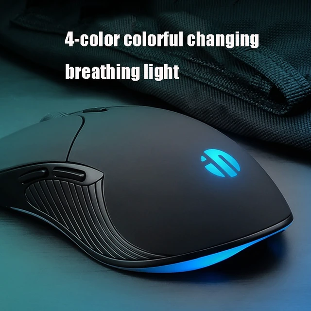 Alt view image 7 of 7 - Inphic PB1 Business Office Mute Gaming Wired Mouse, Cable Length: 1.5m, Colour: Classic Back Breathing Light Classic Back Breathing Light