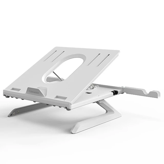 Alt view image 2 of 13 - Multifunctional Folding Notebook Stand Monitor Increase Rack, Colour: Tripod (White) Tripod (White)