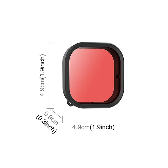Alt view image 3 of 4 - PULUZ Square Housing Diving Color Lens Filter For GoPro HERO13 Black /12 Black /11 Black /10 Black /9 Black, Only for PU527 Diving Case (Pink)