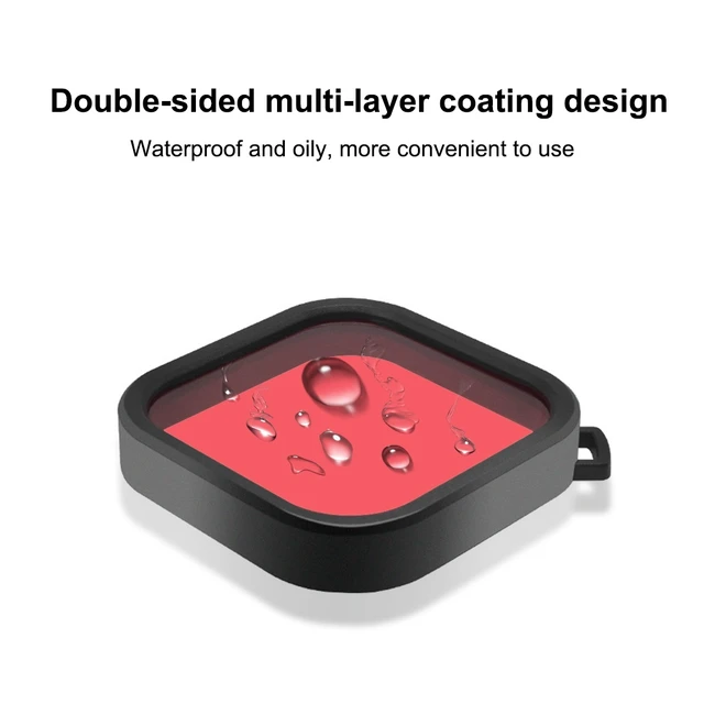 Alt view image 4 of 4 - PULUZ Square Housing Diving Color Lens Filter For GoPro HERO13 Black /12 Black /11 Black /10 Black /9 Black, Only for PU527 Diving Case (Pink)