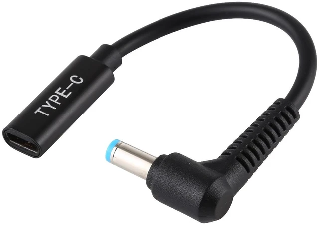 Main image of DP 5.5 x 1.7mm to Type-C Female Power Adapter Charger Cable (Black)