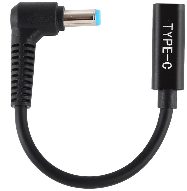 Alt view image 3 of 3 - DP 5.5 x 1.7mm to Type-C Female Power Adapter Charger Cable (Black)