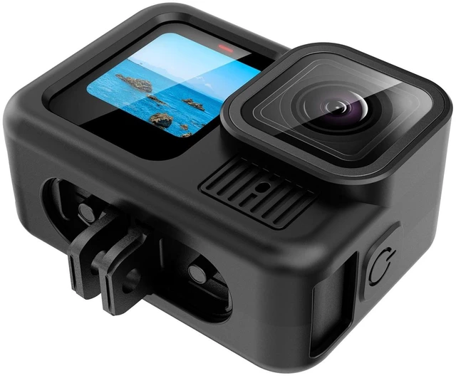 Alt view image 3 of 7 - For GoPro HERO13 Black PULUZ Silicone Protective Case Side Interface Cover with Wrist Strap & Lens Cover (Black)