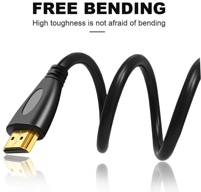 Alt view image 7 of 7 - 1.5m Gold Plated 3D 1080P Micro HDMI Male to HDMI Male cable for Mobile Phone, Cameras, GoPro