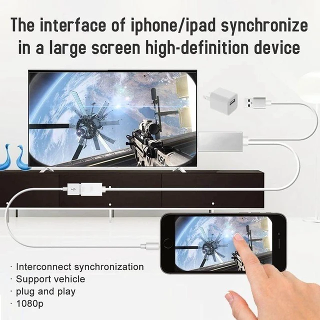 Alt view image 7 of 7 - Dongle USB Male + USB Female to HDMI Male 1080P HDMI Cables Adapter