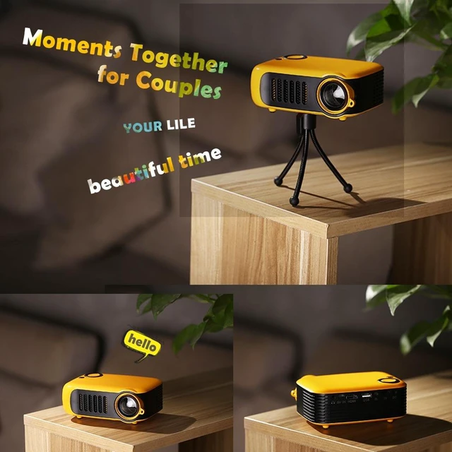 Alt view image 2 of 7 - TRANSJEE A2000 320x240P 1000 ANSI Lumens Mini Home Theater HD Digital Projector, Plug Type: US Plug Plug Type: US Plug(White) (White)