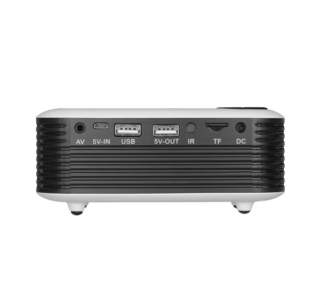 Alt view image 6 of 7 - TRANSJEE A2000 320x240P 1000 ANSI Lumens Mini Home Theater HD Digital Projector, Plug Type: US Plug Plug Type: US Plug(White) (White)