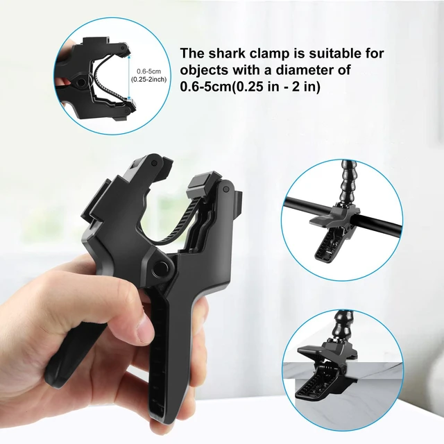 Alt view image 5 of 7 - PULUZ Action Sports Cameras Jaws Flex Clamp Mount with Phone Clamp (Black)