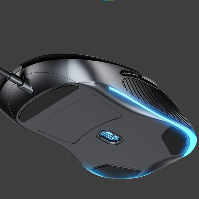 Alt view image 3 of 7 - Inphic PB1 Business Office Mute Macro Definition Gaming Wired Mouse, Cable Length: 1.5m, Colour: Matte White Breathing Light Matte White Breathing Light