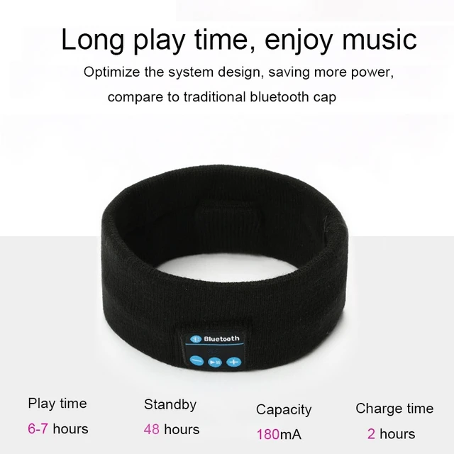 Alt view image 6 of 7 - My-Call Bluetooth V5.0 Headsfree Sport Headband Music Headwear for iPhone 6 & 6s / iPhone 5 & 5S / iPhone 4 & 4S and Other Bluetooth Devices (Grey)
