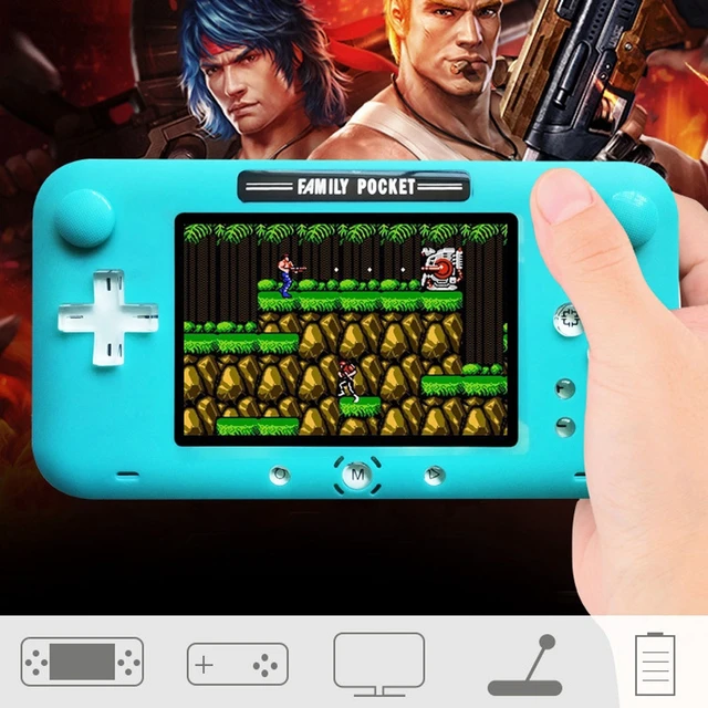 Alt view image 2 of 7 - RS-52FC PSP 4.0 inch Pocket Console Handheld Game Player, Support 208 NES Classical Games (Blue) Black