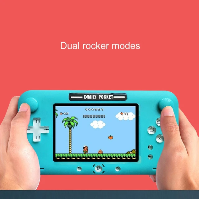 Alt view image 3 of 7 - RS-52FC PSP 4.0 inch Pocket Console Handheld Game Player, Support 208 NES Classical Games (Blue) Black