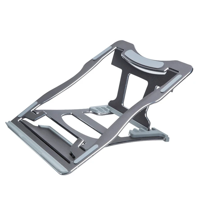 Main image of Aluminum Alloy Cooling Holder Desktop Portable Simple Laptop Bracket, Six-stage Support, Size: 21x26cm (Silver)