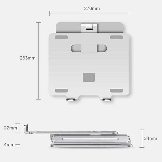 Alt view image 3 of 12 - AP-2V Aluminum Alloy Laptop Stand AP-2V