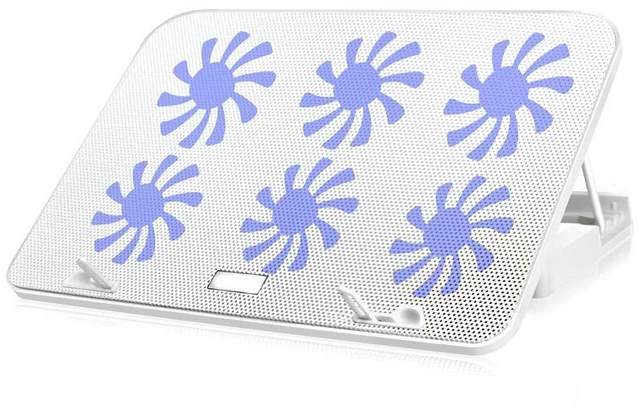 Main image of ICE COOREL Notebook Computer Base Speed Control Silent Six-fan Cooling Holder Cooling Rack, Style: Premium Edition Style: Premium Edition(Lvory) (Lvory)