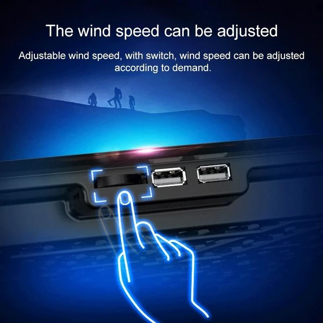 Alt view image 3 of 7 - ICE COOREL Notebook Computer Base Speed Control Silent Six-fan Cooling Holder Cooling Rack, Style: Premium Edition Style: Premium Edition(Lvory) (Lvory)