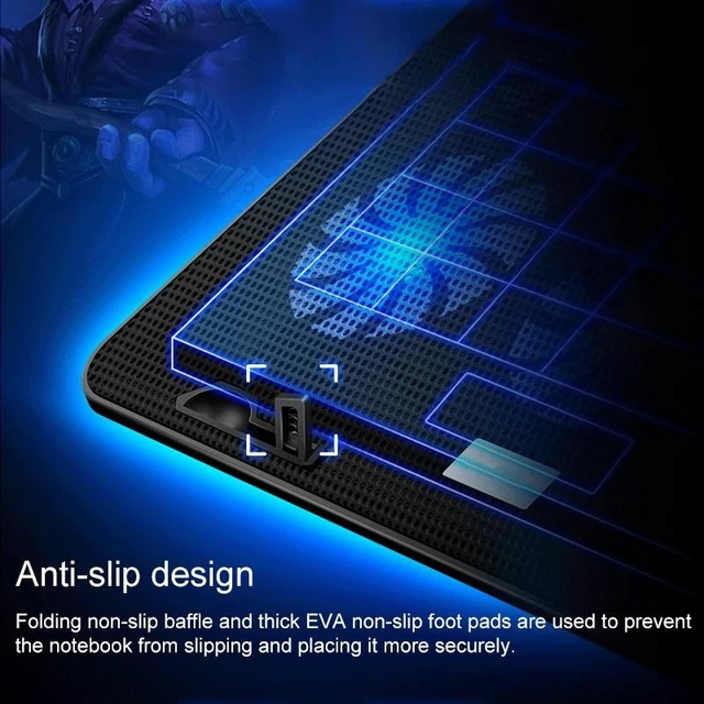 Alt view image 5 of 7 - ICE COOREL Notebook Computer Base Speed Control Silent Six-fan Cooling Holder Cooling Rack, Style: Premium Edition Style: Premium Edition(Lvory) (Lvory)