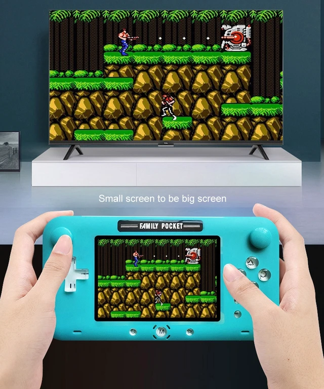 Alt view image 5 of 7 - RS-52FC PSP 4.0 inch Pocket Console Handheld Game Player, Support 208 NES Classical Games (Blue) Black
