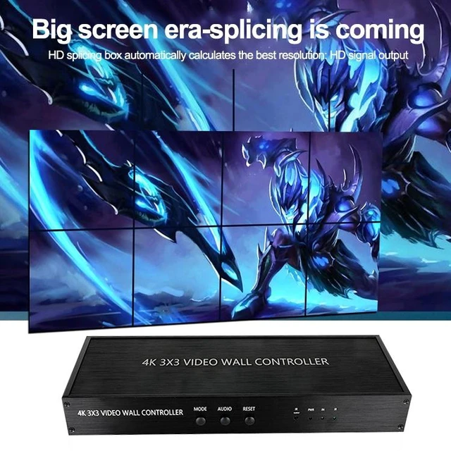 Alt view image 5 of 14 - NK-BT88 4K 3X3 HDMI Video Wall Controller Multi-screen Splicing Processor with Remote Controller, EU Plug