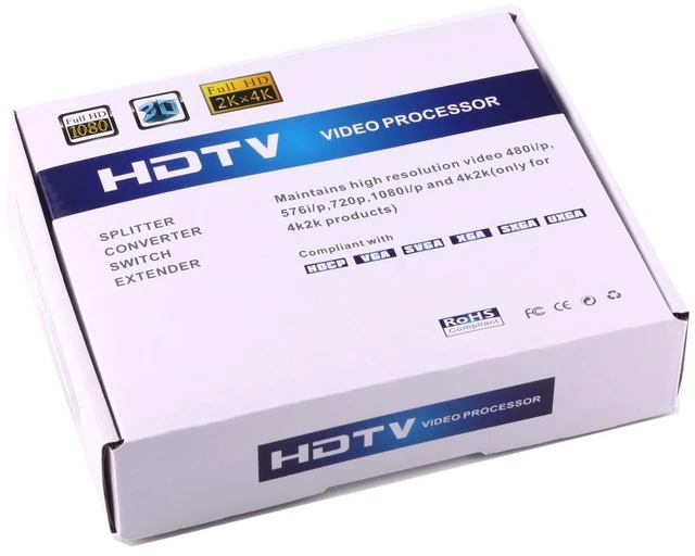 Alt view image 6 of 6 - 1080P HD HDMI to YPbPr Video and R/L Audio Adapter Converter(Black)