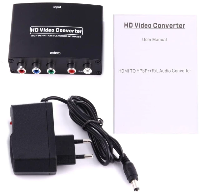 Alt view image 5 of 6 - 1080P HD HDMI to YPbPr Video and R/L Audio Adapter Converter(Black)